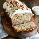 Hummingbird Bread with Cream Cheese Frosting – A Moist, Tropical Twist You’ll Crave 9 hummingbird bread with cream cheese frosting on rustic board
