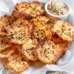 Low Carb Cottage Cheese Chips Recipe You’ll Love 10 Crispy golden cottage cheese chips recipe on rustic table