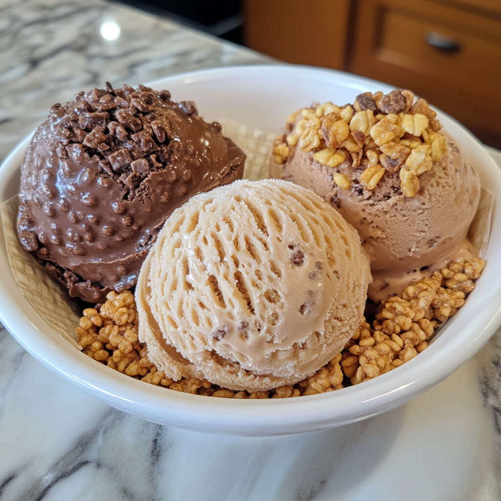 Rice Krispie Ice Cream: A Crunchy No-Bake Dessert You’ll Love 11 three rice krispie ice cream bar variations on plate