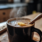 warm prune juice and butter recipe in mug