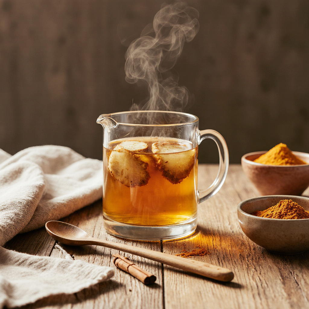 Honey Trick Recipe For Memory Loss The Ultimate Guide 9 Ginger slices steeping in warm water as the first step of the honey trick recipe for memory loss.