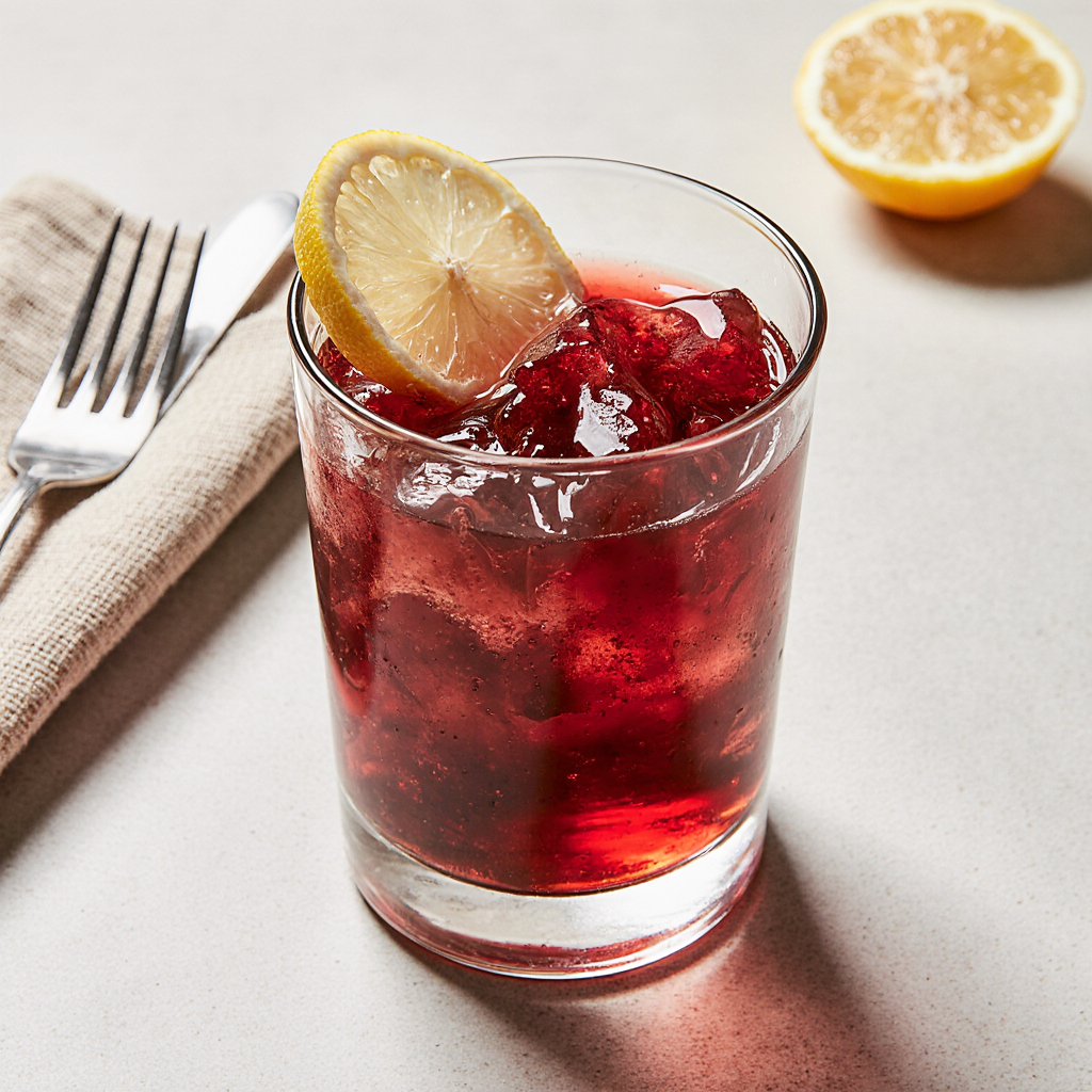 Sugar free jello trick for weight loss served in a clear cup on a rustic table